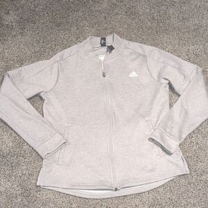 Adidas Women's Heather Gray Bomber Jacket